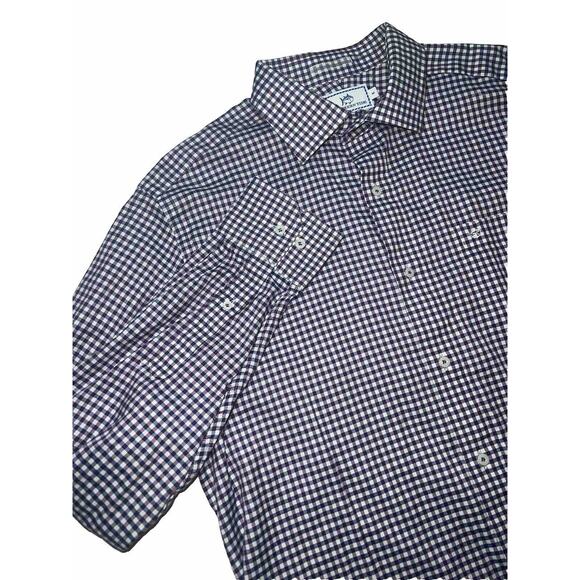 Southern Tide Shirt Men’s Size M Purple Gingham Check Classic Fit Button Pocket - Picture 1 of 16